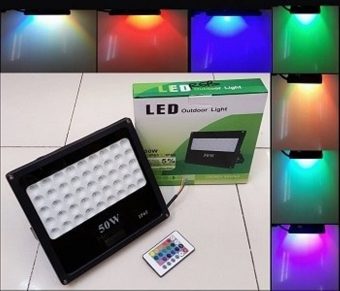 Lampu Sorot LED RGB 3535 50W with Remote