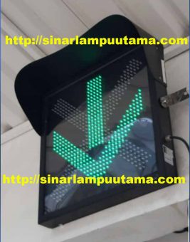 Lampu Traffic Cross Arrow Pintu Tol