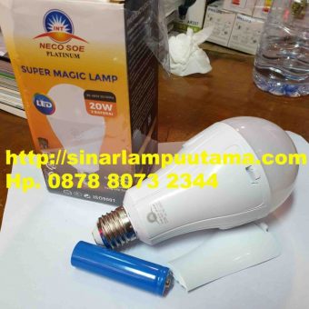 Lampu Emergency LED 20W Battery Super Magic Lamp Automatic Neco Soe