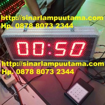 Lampu Timer Down On Off Via Relay System PLC Menit Detik